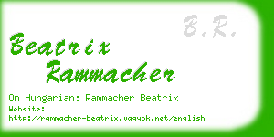 beatrix rammacher business card